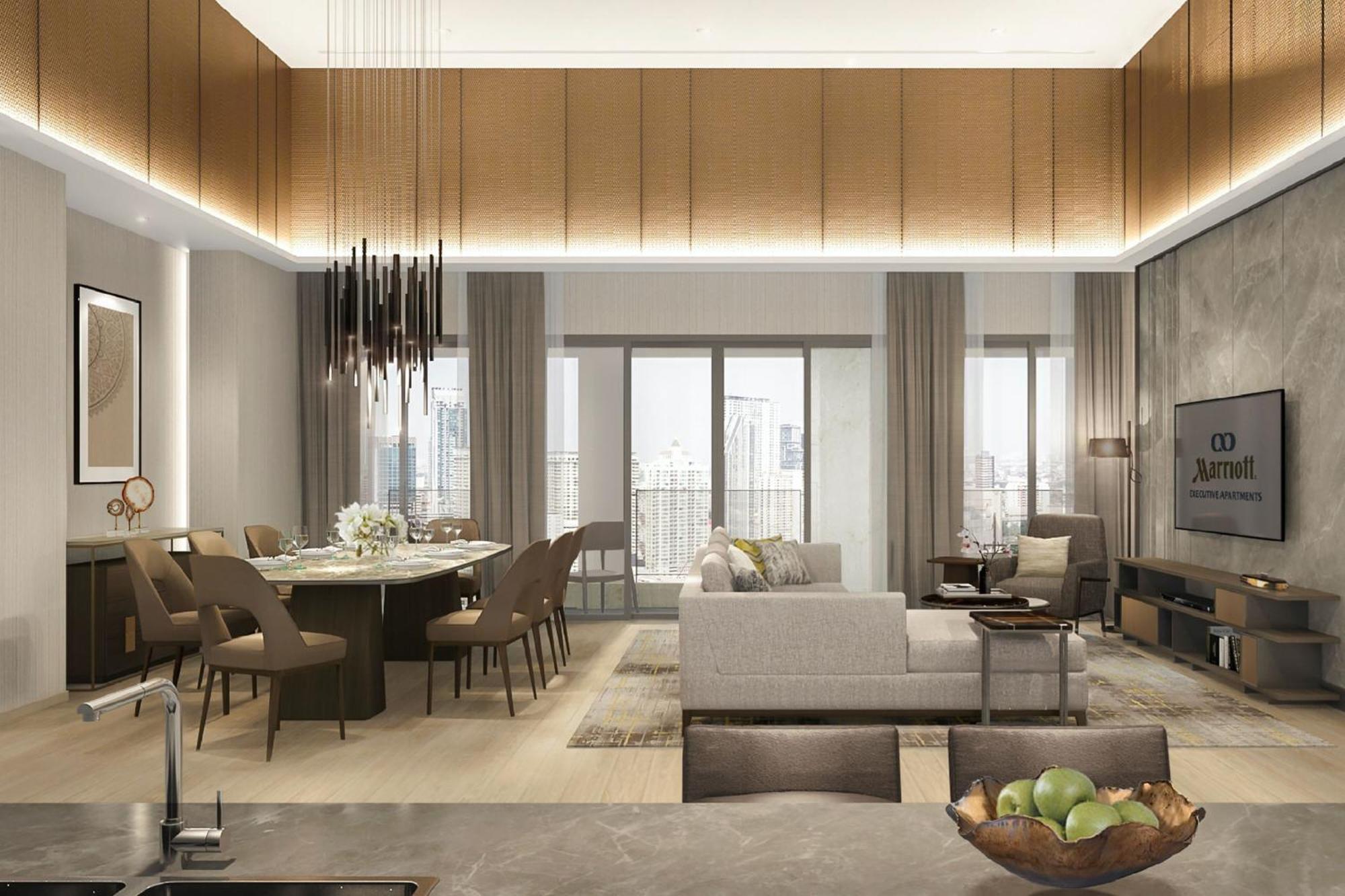Marriott Executive Apartments, Bangkok Townhall Sukhumvit Bagian luar foto